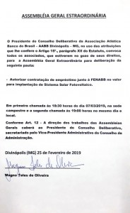 Assembleia Ordinaria - AABB 2019